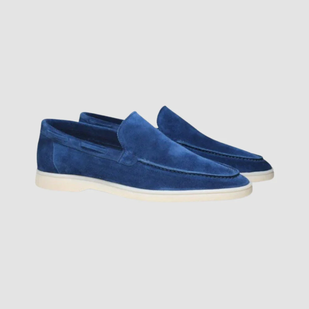 Old Money Old Money Frosted Suede Pedal Loafers - Image 3