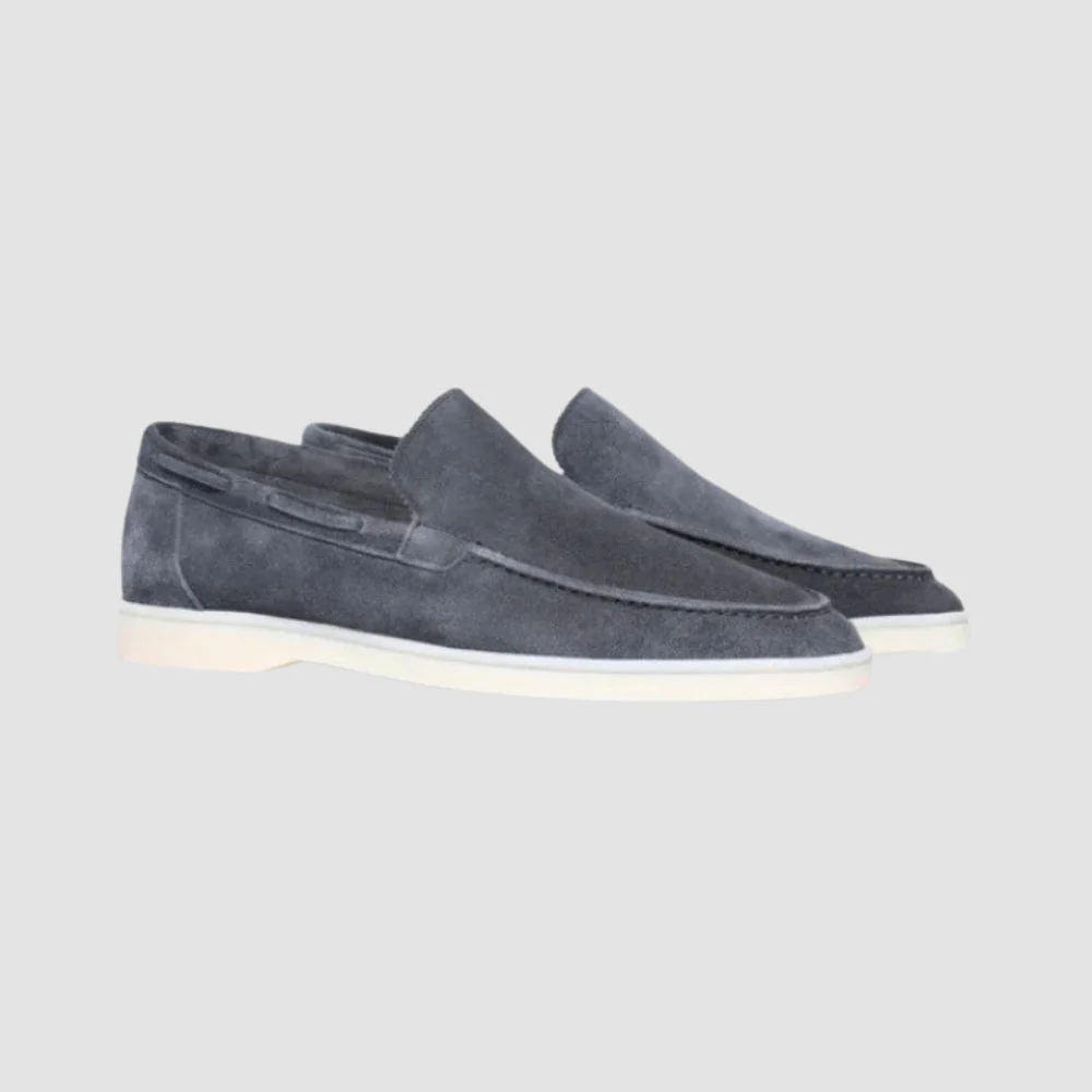 Old Money Old Money Frosted Suede Pedal Loafers - Image 5
