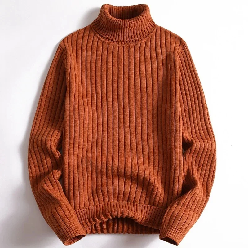 Old Money Ribbed Knit Turtleneck Sweater - Image 6