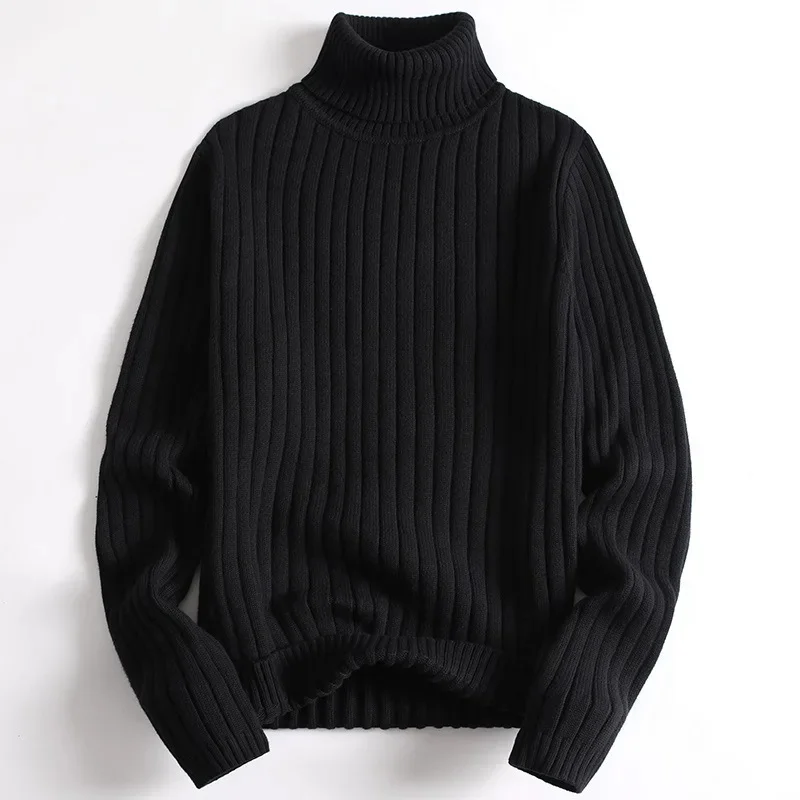 Old Money Ribbed Knit Turtleneck Sweater - Image 7