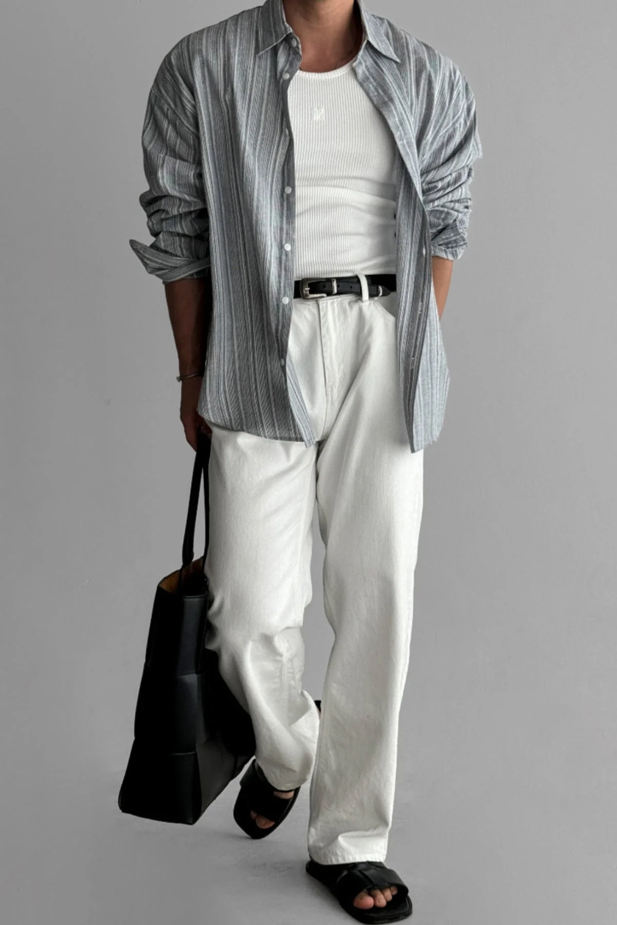 Old Money Striped Non-Iron Sun Protection Shirt - Image 2