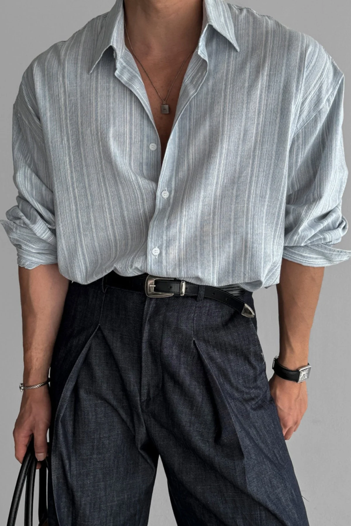 Old Money Striped Non-Iron Sun Protection Shirt - Image 6