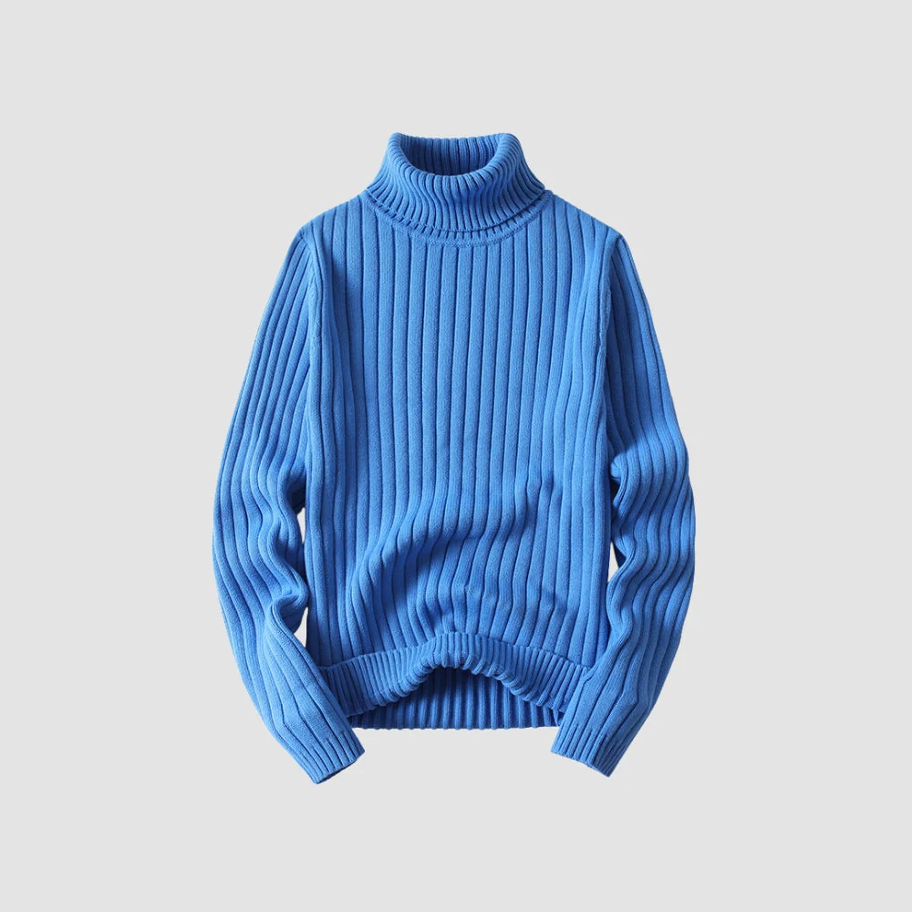 Old Money Twisted Turtleneck Knit Sweater - Image 3