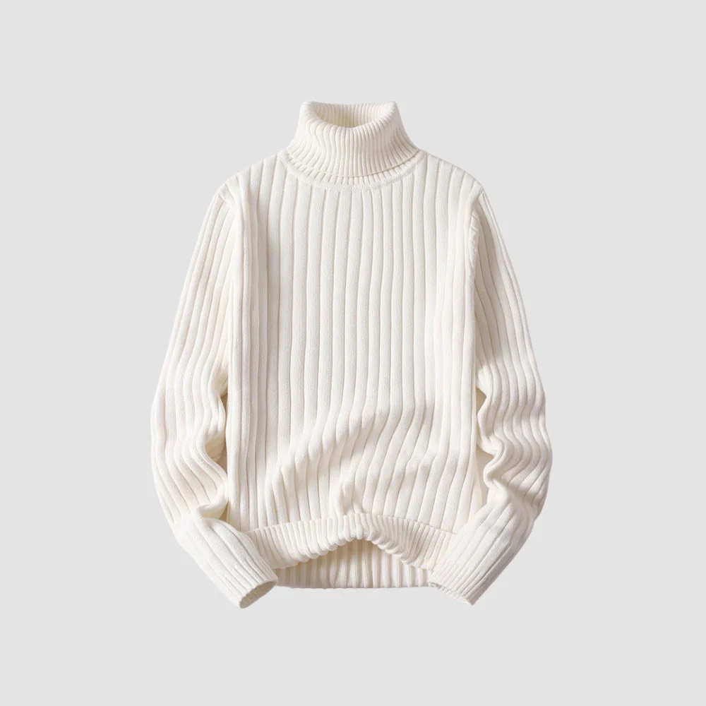 Old Money Twisted Turtleneck Knit Sweater - Image 5
