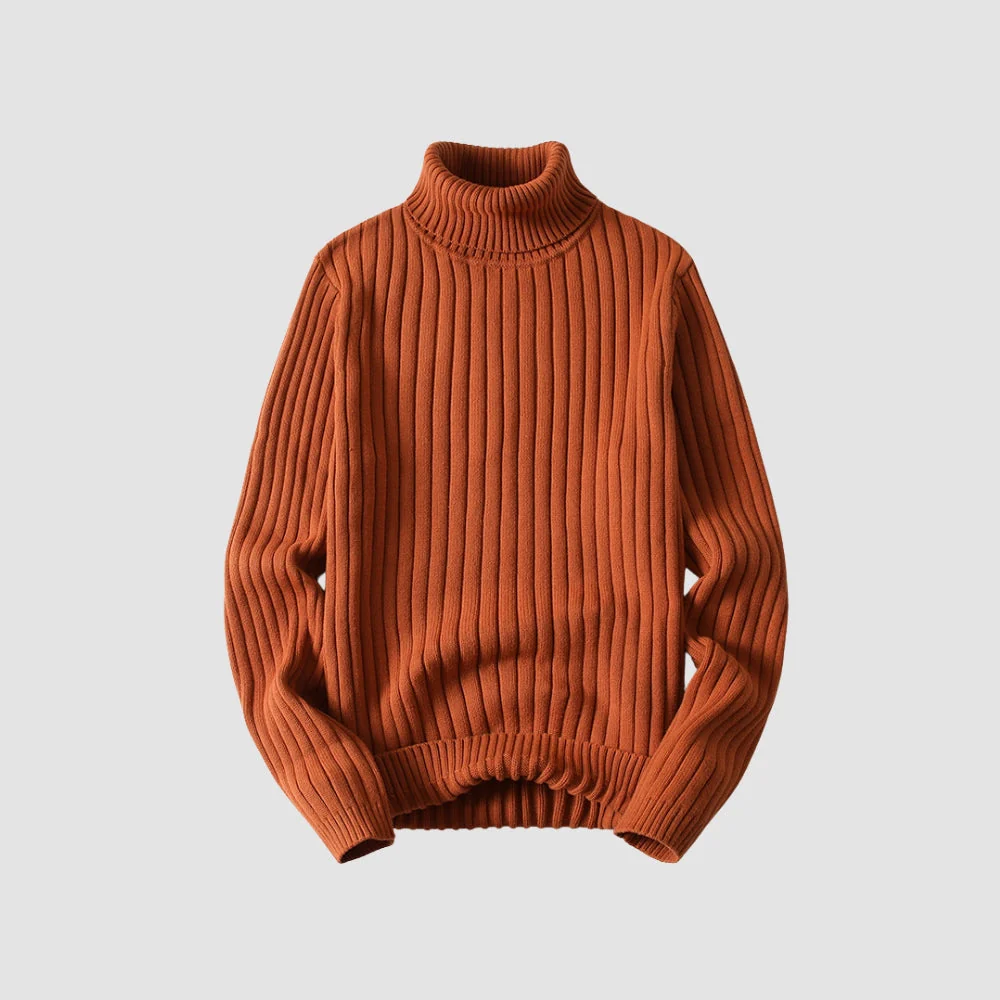 Old Money Twisted Turtleneck Knit Sweater - Image 6