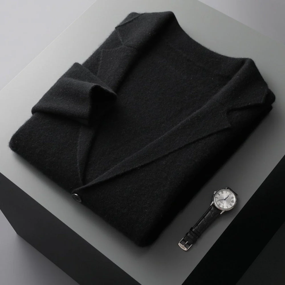 Old Money V-Neck Pure Cashmere Wool Cardigan - Image 4