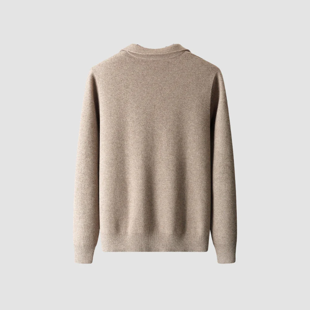 Old Money Woolen Cashmere Lapel Collar Cardigan - Image 5