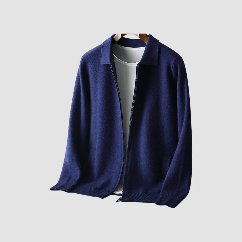 Old Money Woolen Cashmere Lapel Collar Cardigan - Image 9