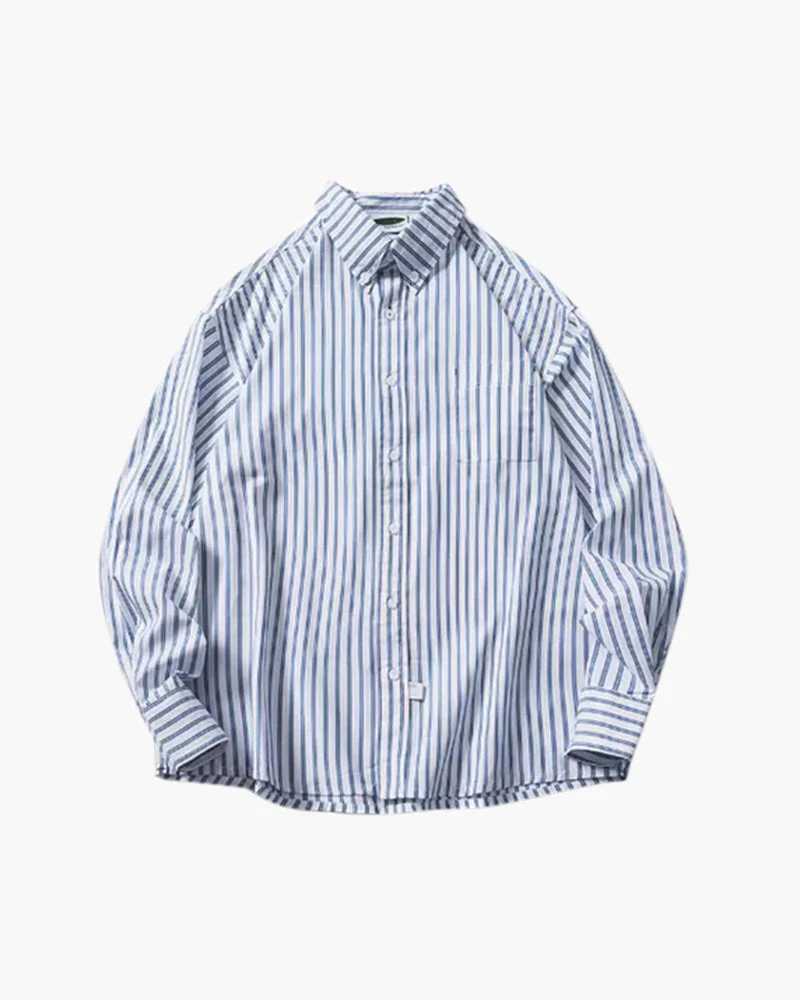 Oversized Striped Shirt - Image 4