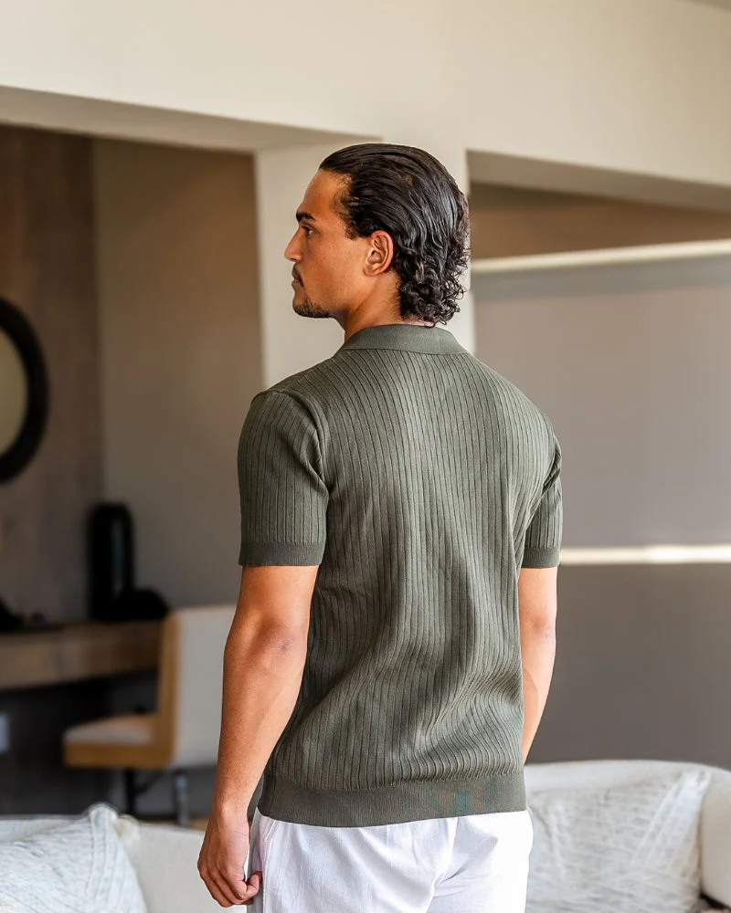 Premium Ribbed Knit Polo - Image 11