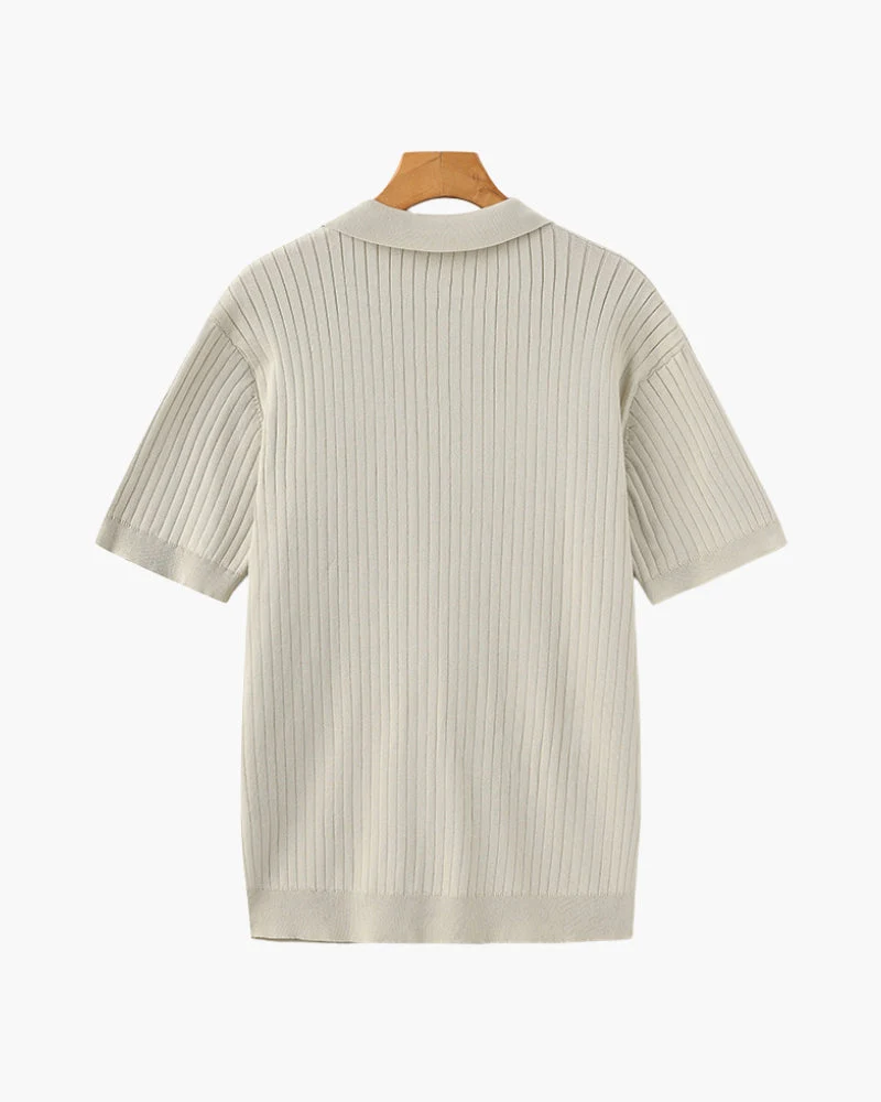 Premium Ribbed Knit Polo - Image 12