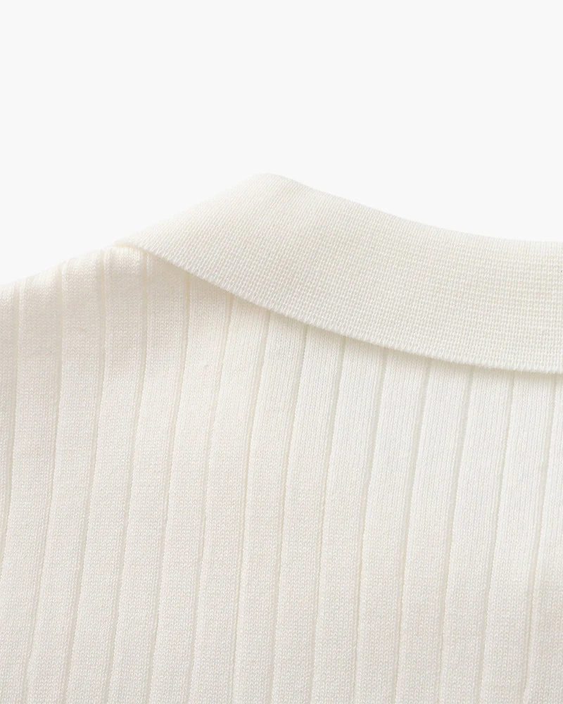 Premium Ribbed Knit Polo - Image 19