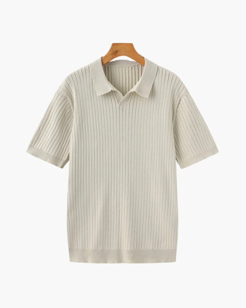 Premium Ribbed Knit Polo - Image 22