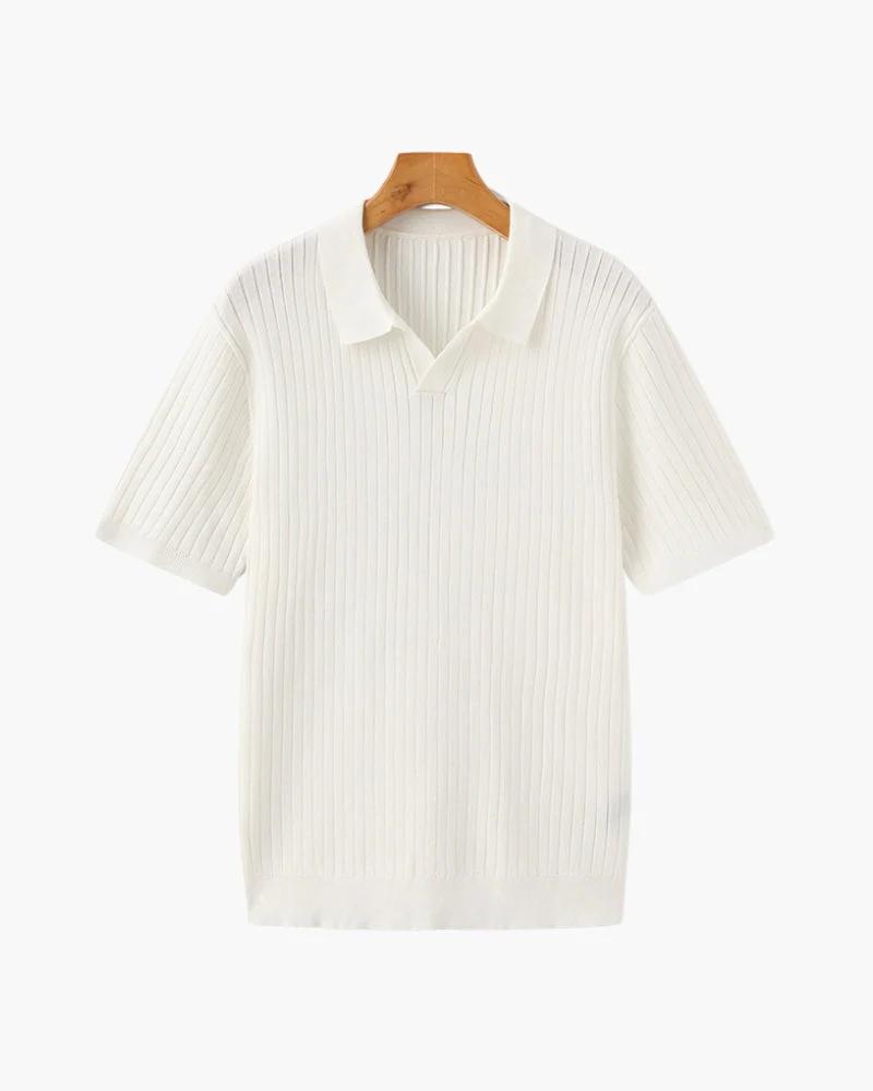 Premium Ribbed Knit Polo - Image 28