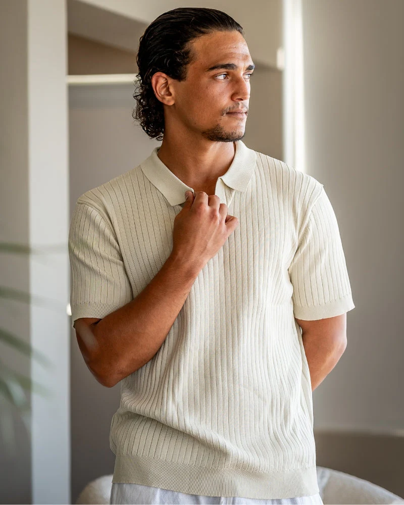 Premium Ribbed Knit Polo - Image 30