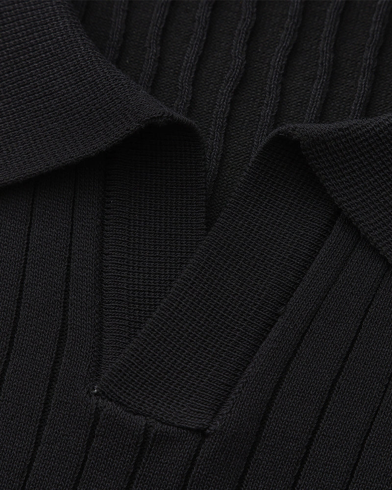 Premium Ribbed Knit Polo - Image 34