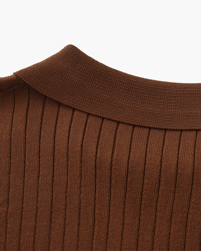 Premium Ribbed Knit Polo - Image 4