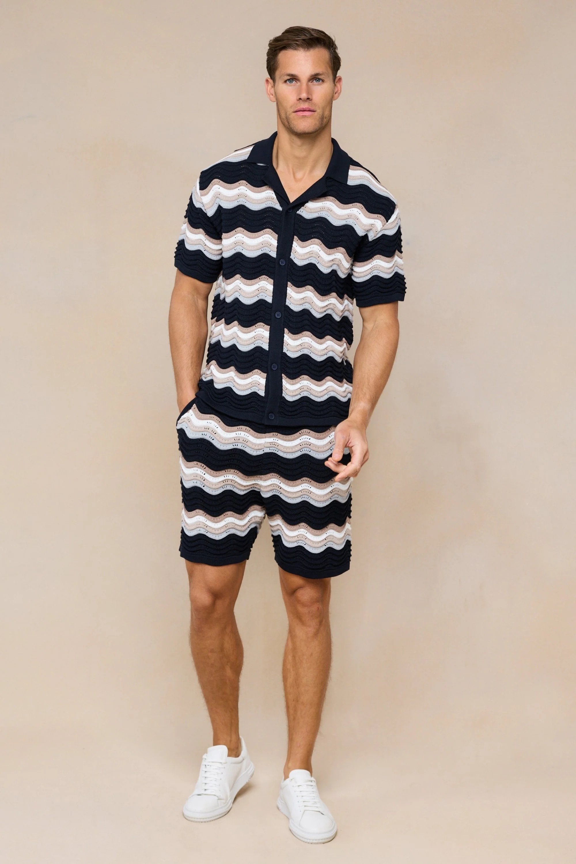 Primavera Crochet Knit Short - Black/Brown - Image 7