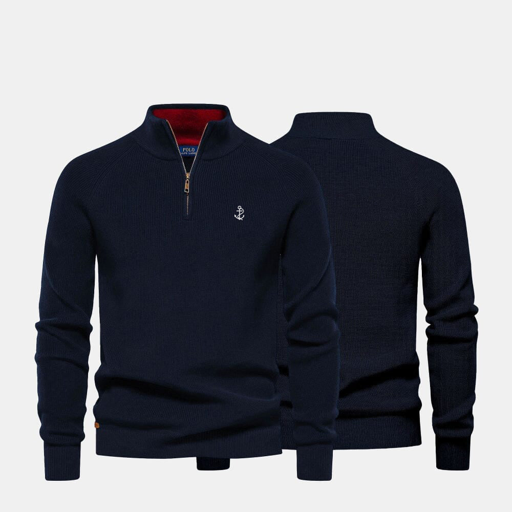 Zip Cable-Knit Wool Knit Sweater - Image 4