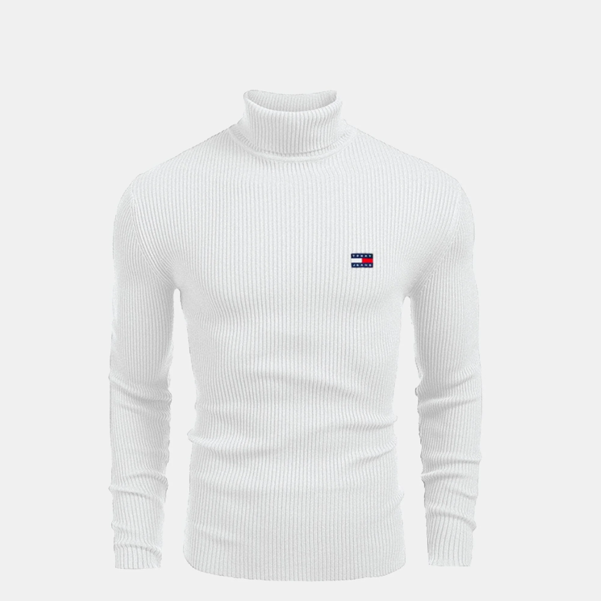 TH Turtleneck Cable-Knit Wool Sweater - Image 3