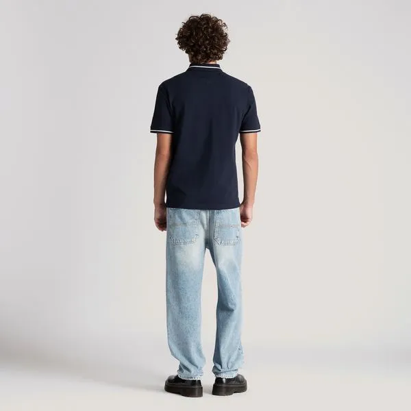 Short Sleeve Polo Shirt - Navy Blue - Image 4