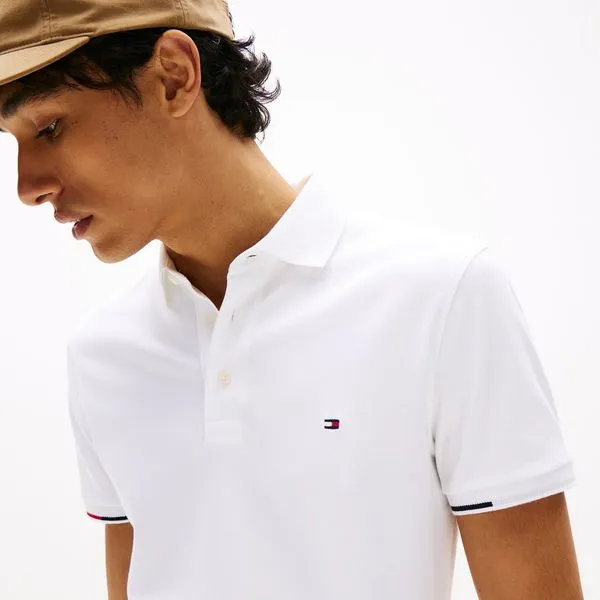 Short Sleeve Polo Shirt - White - Image 2