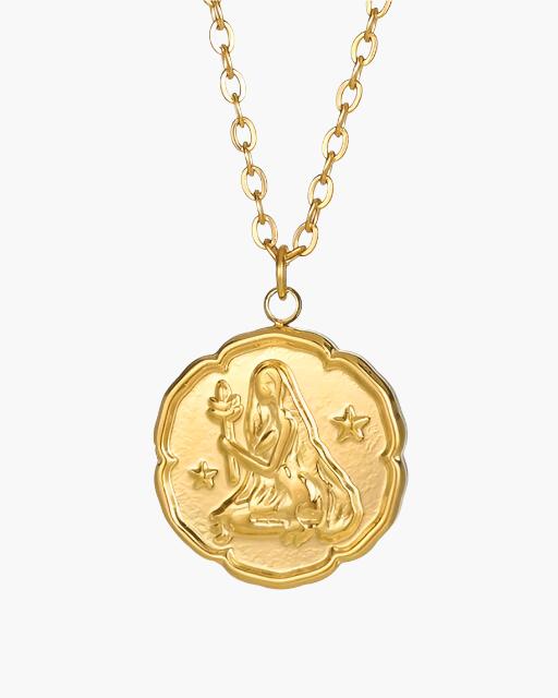 Zodiac Sign Necklace - Gold - Image 11