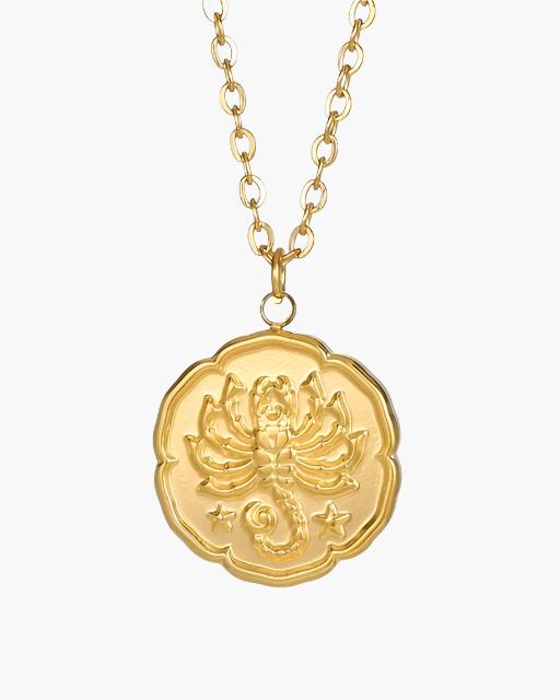 Zodiac Sign Necklace - Gold - Image 6